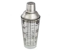 Xavax Coctelera con Acero Inoxidable Cristal (400Â ml, 4Â cl Jarra Medidora en la Tapa, colador, con Recetas)