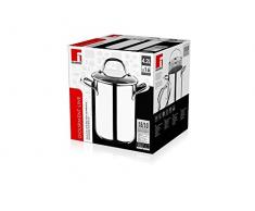 Bergner 16 cm Cacerola ESCURRIDOR 16X21CM 4.2L C/T Gourmet Acer.INOX, Cuerpo de Acero 18/10, y asa Inoxidable de 18/8