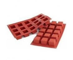 silikomart 26.105.00.0065Â SF 104Â - Molde de Silicona en Forma de CuboÂ âÂ 29,5Â x 17,5Â x 1,5Â cmÂ âÂ Color Rojo ladrillo