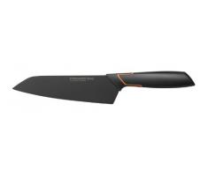 Fiskars Cuchillo Santoku, Diseño moderno, Longitud total: 29 cm, Acero de calidad/Plástico, Edge, 1003097