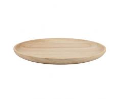 TOPINCN Elegante Bandeja de Madera Redonda para té con Placa de Goma para Pizza, Aperitivos, Sushi, postres, Frutas, Servir Platos creativos para el hogar y el Restaurante, 12.5 * 12.5cm