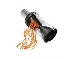 Gefu Spirelli 2.0 Manual De plástico, Acero Inoxidable Negro, Plata rebanadora - Cortafiambres (De plástico, Acero Inoxidable, Negro, Plata, 60 mm, 60 mm)