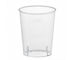 PAPSTAR 12159 - Vasos de chupito (plÃ¡stico, 4cl, 4,2-5,2 cm de diÃ¡metro, 960 Unidades en 24 Paquetes de 40 Vasos)