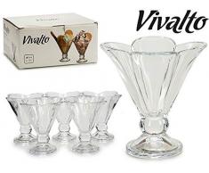 Vivalto Copa Helado Forma Flor 30cl Juego de 6 Unidades