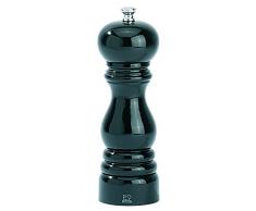 Cilio Peugeot Molinillo de Pimienta (18 cm, Madera de Haya, Mecanismo Peugeot), Color Negro