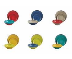 Villa D'este Home 2407776 - Plato (Plato de Cena, Alrededor, Cerámica, Multi, 27 cm, 55 mm)