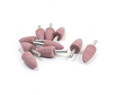 10 piezas 6 mm vástago 19 mm cónico abrasivo montado piedras de amolar morado