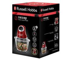Russell Hobbs Desire - Picadora de Alimentos (Picadora Eléctrica, 200 W, Cuchillas Inox, Rojo, sin BPA) - ref. 24660-56