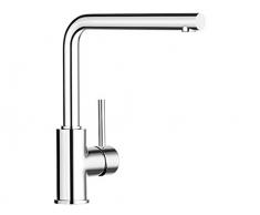 BLANCO Mila Cromo - Grifo (Estándar, Cromo, Válvulas rotativas, Solo, Cerámico, 360°)