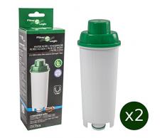 2 x FilterLogic CFL-950B - Filtro de agua para cafetera automática de DeLonghi reemplaza el cartucho DLS C002 / DLSC002 / SER 3017 / SER3017 / 5513292811 con Máquina de café ECAM ESAM ETAM EC680 BCO