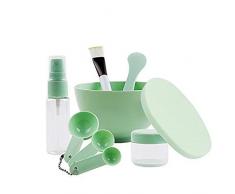 Ruihua juego de cucharas medidoras para el cuidado de la piel facial, juego de cuencos, cucharas medidoras, espátula, herramientas de cuidado de la piel