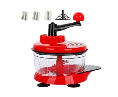 Deylaying Cortador de Verduras, Picadora de Alimentos Manual, Picador de Cebolla, Triturador Picadora con 5 Cuchillas Usado para Carne, Hierbas, Alimento para Bebé