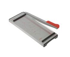Genie GH 40 - Guillotina metálica para papel (DIN A4, capacidad para 6 hojas), color gris y rojo