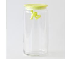 Alessi AMDR06 Y Gianni - Tarro de cristal (140 cl), tapa color amarillo