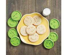 Cuigu 7pcs Cara Emoji Copa Galleta Molde para Galletas Chocolate Hecho casa Herramienta de repostería de Horno Tuercas