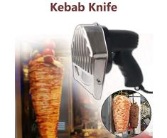 JLCN Cortador Eléctrico De Kebab Cuchillo De Kebab Profesional Cuchillo De Kebab Shawarma Gyros Cortador Cuchillos De Talla Eléctricos Portátiles Chef Kebab Cortador De Rebanador