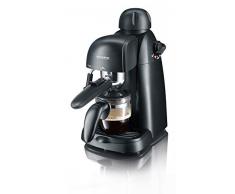 SEVERIN KA 5978 Cafetera Espresso, Incl. Jarra para Servir y Cuchara Dosificadora, Hasta 4 Tazas, 800 W, 0.22 litros, Plástico, Negro
