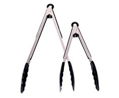 Pinzas Cocina,Pinzas Barbacoa Resistente al Calor Pinzas de Cocina Antideslizante Pinzas de Cocina para Cocinar Servir Barbacoa Buffet Ensalada Hielo Horno 2PCS (32CM + 27CM)