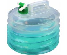 Highlander - Garrafa plegable para transporte de agua (15 L, plegable), transparente