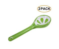 Cucharón, Cuchara de Agua 4,7 pulgadas de cerámica cucharadas soperas linda del niño del bebé en forma de sopa cuchara cucharón cuchara de frutas Eco vidriado fruta de 2 piezas Cucharones para Salsa