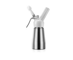 Cocina Sifon Espumas 250 Ml De Aluminio Portátil Crema Batida De Postre Dispensador De Mantequilla Cargadores Whipper Cracker Foam Cake Maker 250 Ml Con 4 Archivos Adjuntos Plateado