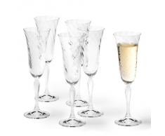 Leonardo Volterra - Juego de 6 copas de cava, transparente