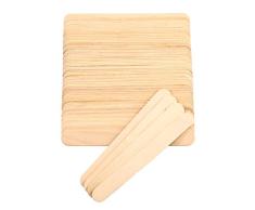 moinkerin 100 Piezas Palitos de Madera Cera Depilatoria Profesional Depresores de Madera para Depilación