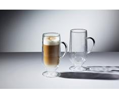 Kitchencraft Le Xpress KCLXDWLATTE2PC - Vasos de vidrio laminados de doble pared, 2 vasos latte, 325 ml