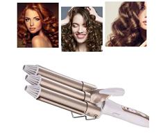 Pinzas Rizadoras, Rizador de pelo, Tenacillas de Pelo, Cerámica de la Turmalina de 3 Barriles Rizador, Iron Wave Curler Multifunción Temperatura Ajustable para rizar y ondas un efecto ondulado