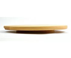 Plato giratorio Pizza Plato Giratorio 30 cm de diámetro Madera Plato Giratorio haya Queso Plato
