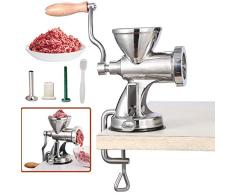 LANGYINH Picadora De Carne Manual,Picador De Carne,Máquina De Relleno De Salchichas Enema con Boquilla De Llenado,Acero Inoxidable 304,Fácil De Montar