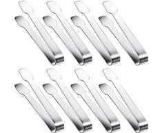 10 Pack de Pinza de Azúcar Mini Pinza de Servir de Acero Inoxidable Pinza de Hielo Pinza de Cocina Pequeña Pinza de Limón para Fiesta de Té Café Bar Cocina y Más