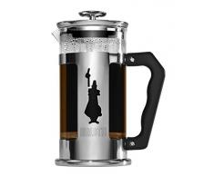 Bialetti Preziosa, cafetera de embolo (Francesa); Acero y Vidrio, Capacidad 1 L