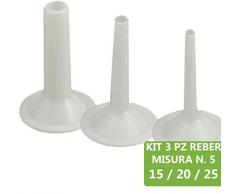 Reber accesorio picadora Serie 3 embudos insaccatori TC. 5 para picadora eléctrica N.5