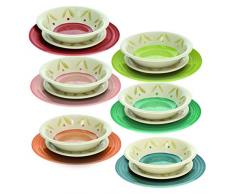 Tognana - Vajilla de 18 piezas Daisy multicolor, Stoneware