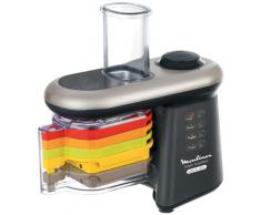 Moulinex DJ905810 - Rallador eléctrico, 280 W, acero inoxidable, negro/plata