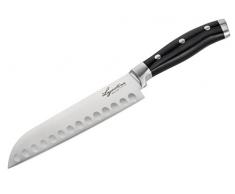 Lagostina 14450560218 Cuchillo de Cocina Cuchillo Santoku Acero Inoxidable - Cuchillos de Cocina (Cuchillo Santoku, 18 cm, Acero Inoxidable, Acero Inoxidable, Negro/Acero Inoxidable, 1 Pieza(s))