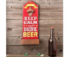 DISOK - Abridor De Botellas De Pared "Keep Calm" - Abridores, Abrebotellas para Detalles de bodas