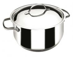 Lacor - 32024 - Cacerola con Tapa Basic 24 cm Inox