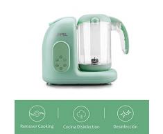 Robot de Cocina, UPPEL Licuadora Bebé, Batidora de Vaso de Alimentos para bebé Potencia de 300W / 65W Vapor y antivirus de alta Temperatura combinación de múltiples funciones para el Bebé (Verde)