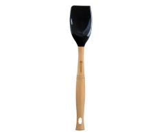 Le Creuset - Espátula Cuchara Pro, color Negra de Silicona y Madera Tratada