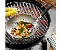 Gefu ge89250Â Wok de Verduras Barbacoa con Mango extraÃble Acero Inoxidable 29Â x 28,5Â x 10Â cm