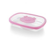 Snips 021397 Recipiente de almacenar Comida - Recipiente para Alimentos (Rosa, Transparente)