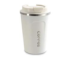 Galapara Taza de café de 500 ml con Tapa, Vaso Termico Café Termo Taza Termica Viaje Botella Acero Inoxidable Agua para Viajes Oficina en casa Escuela Trabajos Camping Ciclismo