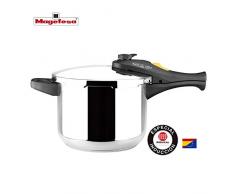 MAGEFESA Style Olla a presión Super rápida de fácil Uso, Acero Inoxidable 18/10, Apta para Todo Tipo de cocinas, Incluido inducción. (3L + 6L)
