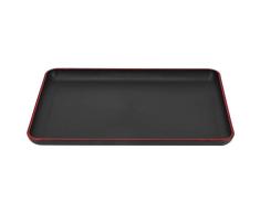 Josopa Bandeja de plástico rectangular Bandeja de comida antideslizante Base acolchada para el desayuno mesa de café/bandejas de mayordomo (39 * 28 cm)