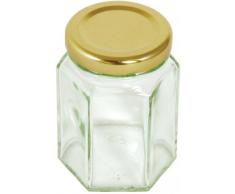 Tala 4 oz Tarro Hexagonal con Tornillo Tapa, Dorado