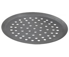 De Buyer Agujeros de ø 10 mm Profesionales - 5353.24 - Bandeja de Pizza Perforado, Azul Acero Pesado 24 cm