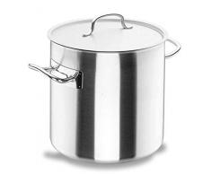 Lacor Chef Classic 50124 - Olla recta con tapa, 24 cm, inoxidable