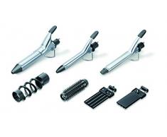 Beurer HT 60 - Plancha de cabello multifunción cerámica, color negro y cromado